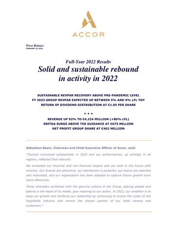 Thumbnail Accor Financial Report 2022