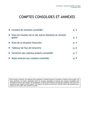 Thumbnail Accor Financial Report 2015