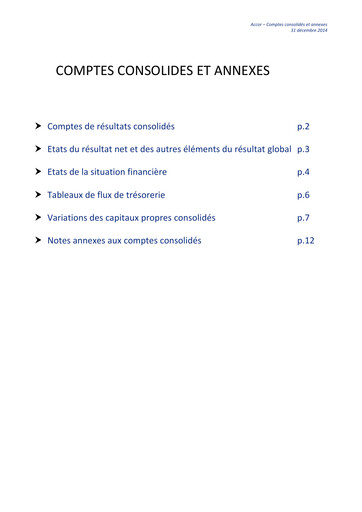 Vorschaubild Accor Finanzmitteilung 2014