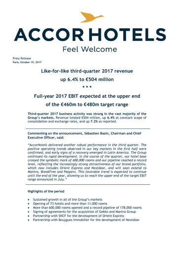 Thumbnail Accor Quarterly Report 2017-q3