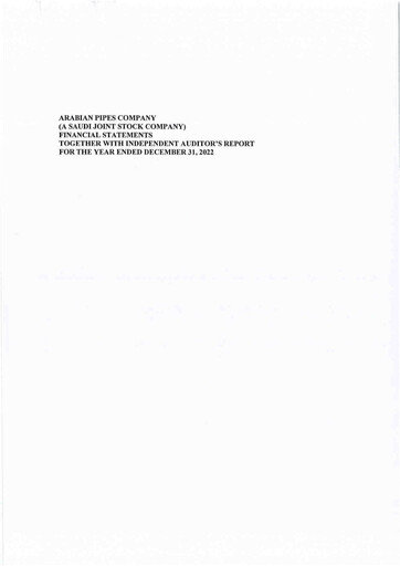 Thumbnail Arabian Pipes Company Financial Statement 2022
