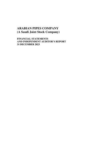Thumbnail Arabian Pipes Company Financial Statement 2023