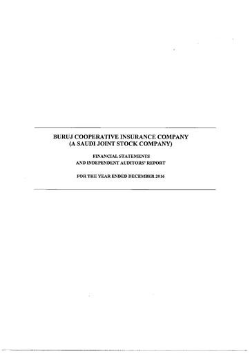 Thumbnail Buruj Cooperative Insurance Company Financial Statement 2016