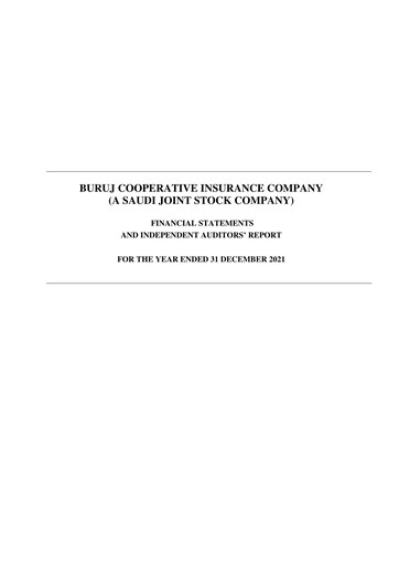 Thumbnail Buruj Cooperative Insurance Company Financial Statement 2021