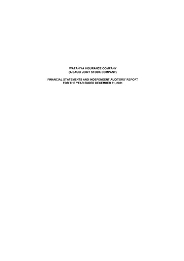Thumbnail Wataniya Insurance Company Financial Statement 2021