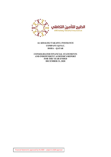 Thumbnail Al Khaleej Takaful Insurance Company Financial Statement 2020