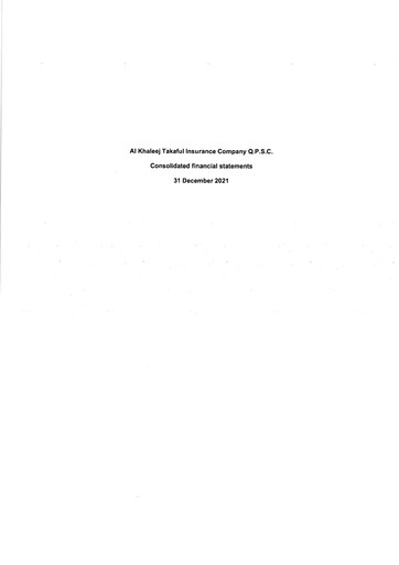 Thumbnail Al Khaleej Takaful Insurance Company Financial Statement 2021