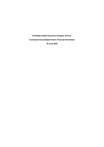 Thumbnail Al Khaleej Takaful Insurance Company Financial Statement 2023-h1