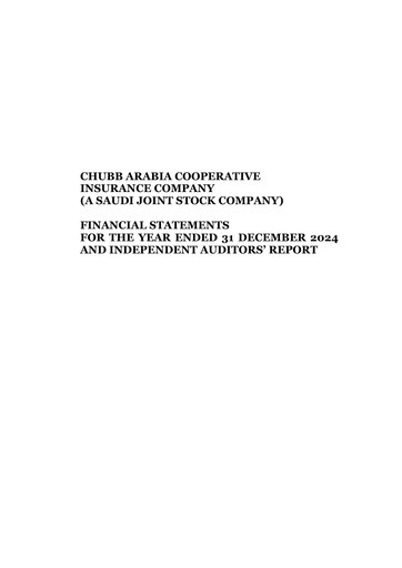 Thumbnail Chubb Arabia Cooperative Insurance Company Financial Statement 2024