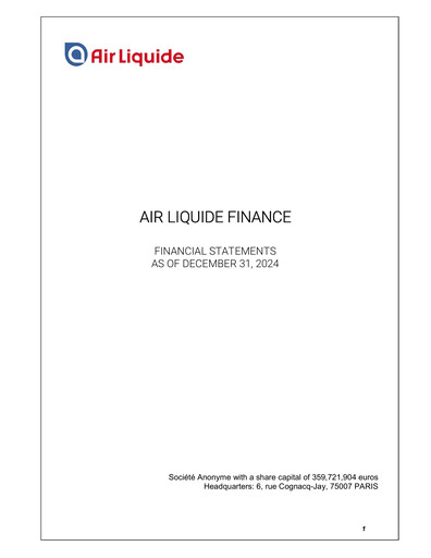 Miniature Air Liquide Bilan financier 2024