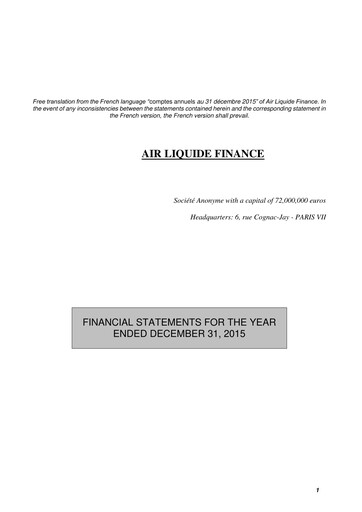Miniature Air Liquide Bilan financier 2015