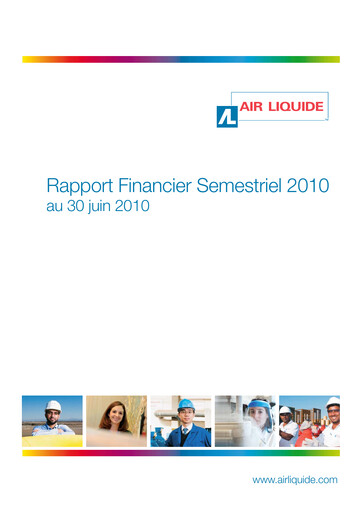 Miniature Air Liquide Rapport semestriel 2010-h1