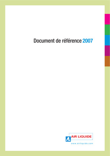 Thumbnail Air Liquide Universal Registration Document 2007