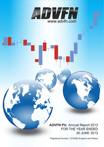 Thumbnail ADVFN Annual Report 2013