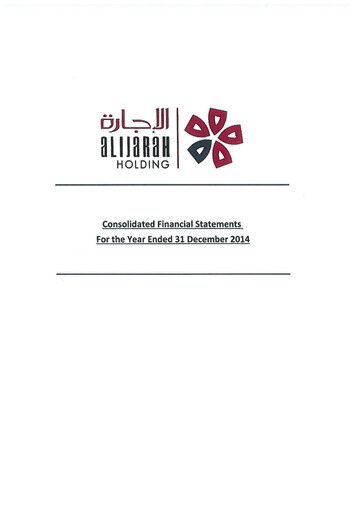 Miniature Alijarah Holding Bilan financier 2014