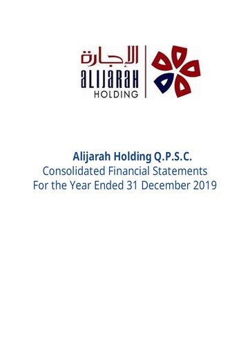 Miniature Alijarah Holding Bilan financier 2019
