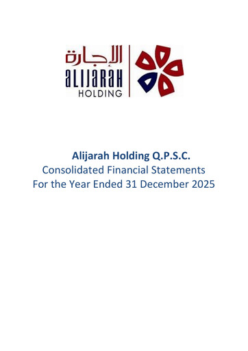 Thumbnail Alijarah Holding Financial Statement 2025