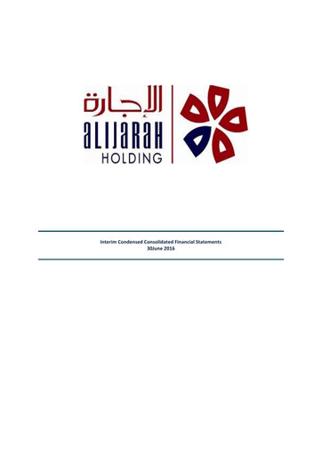 Thumbnail Alijarah Holding Half-year Report 2016-h1