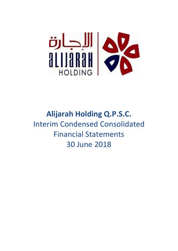 Thumbnail Alijarah Holding Half-year Report 2018-h1