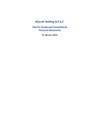 Thumbnail Alijarah Holding Quarterly Report 2022-q1