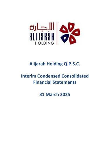 Thumbnail Alijarah Holding Quarterly Report 2025-q1