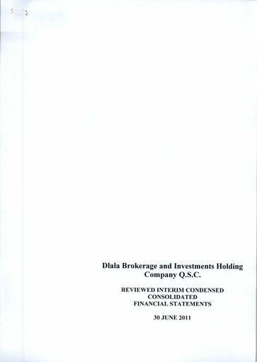 Thumbnail Dlala Brokerage and Investment Holding Company Financial Statement 2011-h1