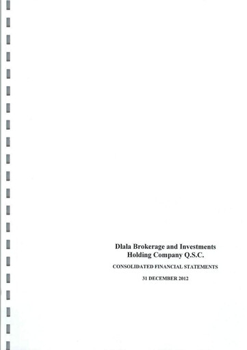 Thumbnail Dlala Brokerage and Investment Holding Company Financial Statement 2012