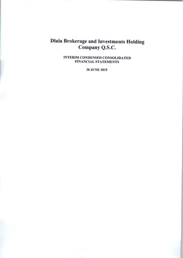 Thumbnail Dlala Brokerage and Investment Holding Company Financial Statement 2015-h1