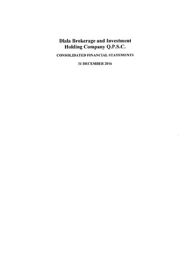 Thumbnail Dlala Brokerage and Investment Holding Company Financial Statement 2016