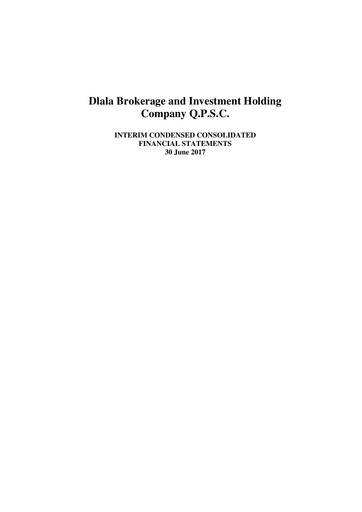 Thumbnail Dlala Brokerage and Investment Holding Company Financial Statement 2017-h1