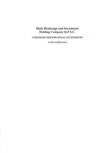 Thumbnail Dlala Brokerage and Investment Holding Company Financial Statement 2018