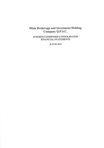 Thumbnail Dlala Brokerage and Investment Holding Company Financial Statement 2019-h1
