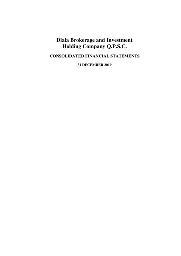 Thumbnail Dlala Brokerage and Investment Holding Company Financial Statement 2019