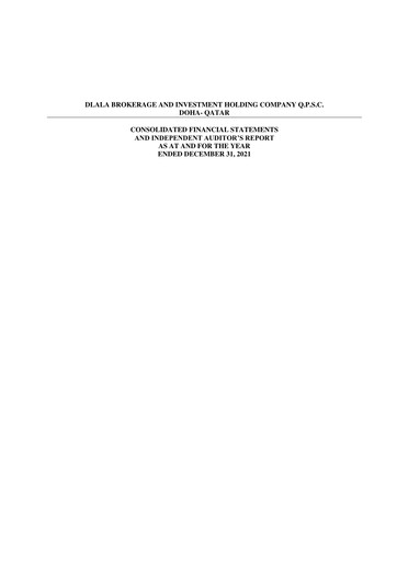 Thumbnail Dlala Brokerage and Investment Holding Company Financial Statement 2021