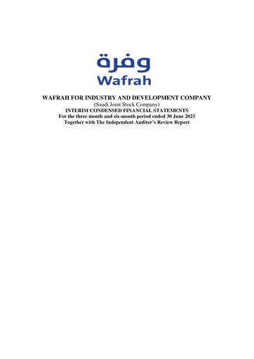 Miniature Wafrah for Industry and Development Company Rapport trimestriel 2023-q2