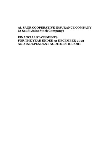 Thumbnail Al Sagr Cooperative Insurance Company Financial Statement 2023