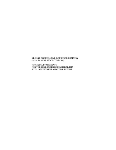 Thumbnail Al Sagr Cooperative Insurance Company Financial Statement 2025