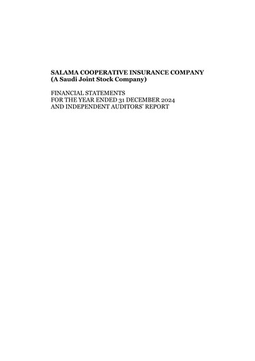 Vorschaubild Salama Cooperative Insurance Company Finanzmitteilung 2024