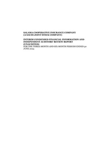 Vorschaubild Salama Cooperative Insurance Company Quartalsbericht 2024-q2