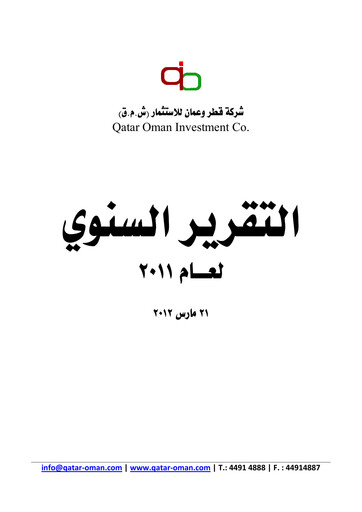 Thumbnail Qatar Oman Investment Company Annual Report 2011