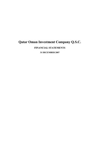 Thumbnail Qatar Oman Investment Company Financial Statement 2007
