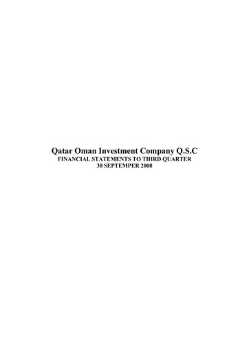 Thumbnail Qatar Oman Investment Company Financial Statement 2008-9m