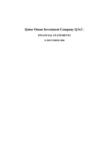 Thumbnail Qatar Oman Investment Company Financial Statement 2008