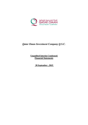 Thumbnail Qatar Oman Investment Company Financial Statement 2015-9m