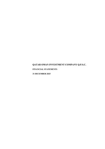 Thumbnail Qatar Oman Investment Company Financial Statement 2025
