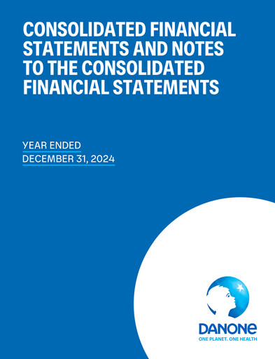 Thumbnail Danone Financial Statement 2024