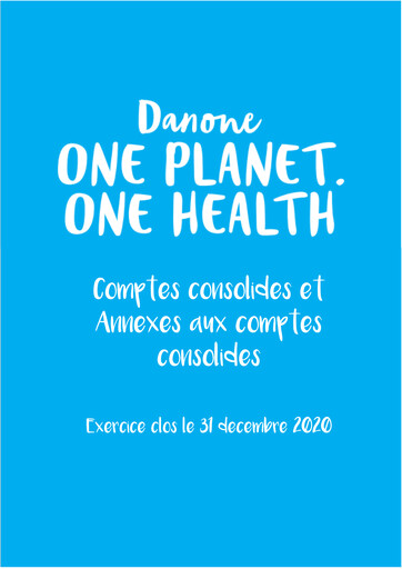 Miniature Danone Bilan financier 2020