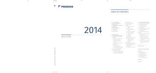 Thumbnail Fresenius Annual Report 2014