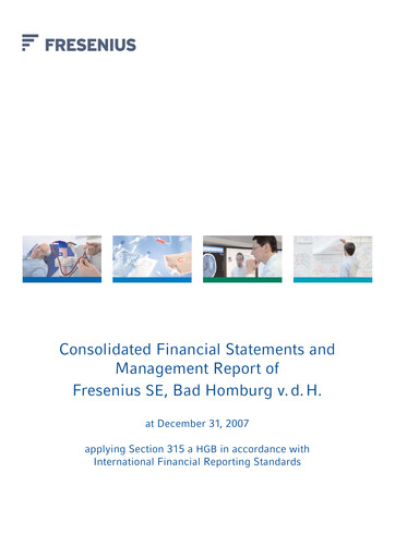 Thumbnail Fresenius Financial Report 2007