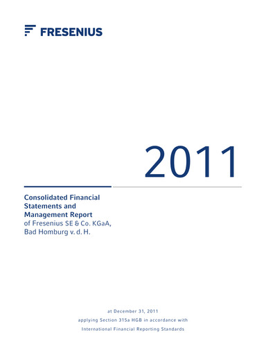 Thumbnail Fresenius Financial Report 2011